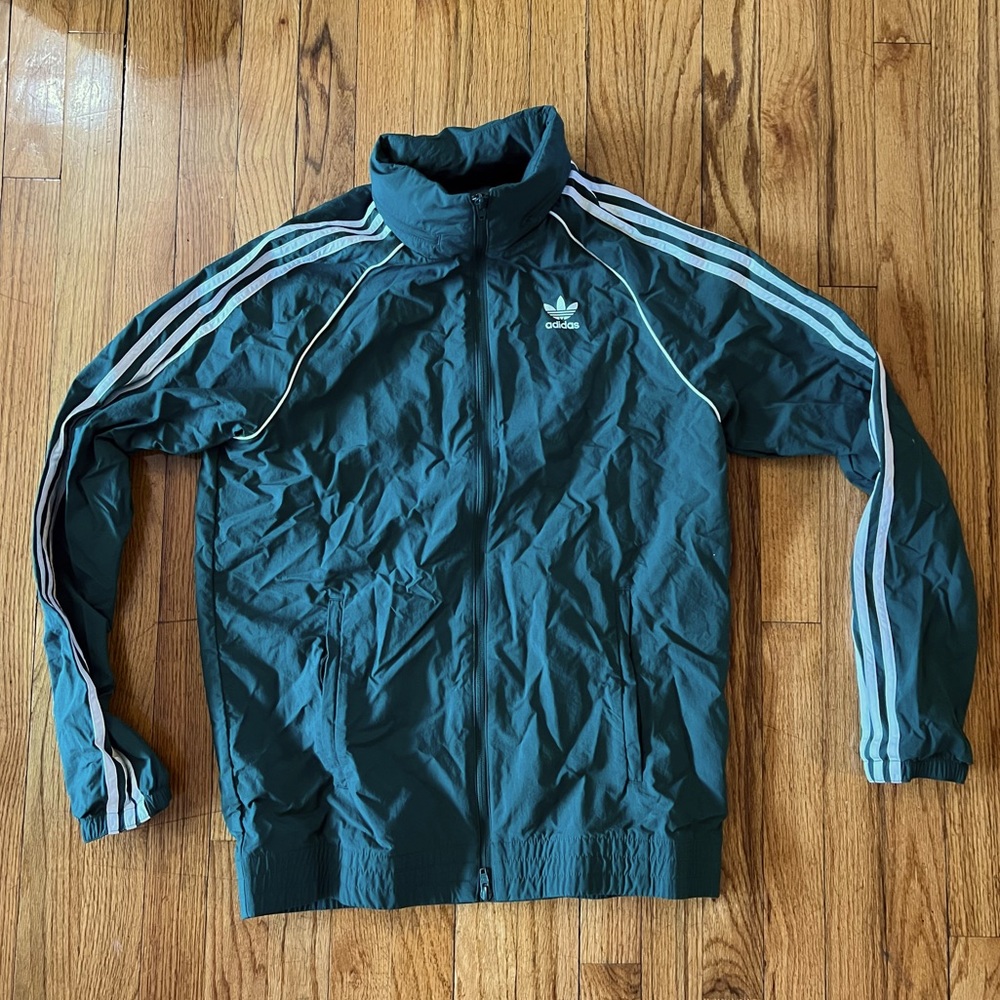 Adidas Track Jacket Forest Green Sz S